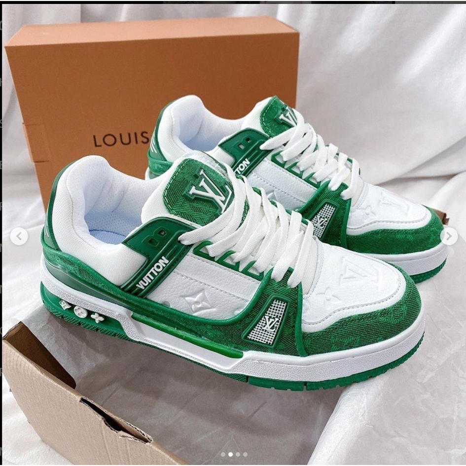 Giày LV Trainer Louis Vuitton Black White Dành Cho Nam Nữ Đủ Size