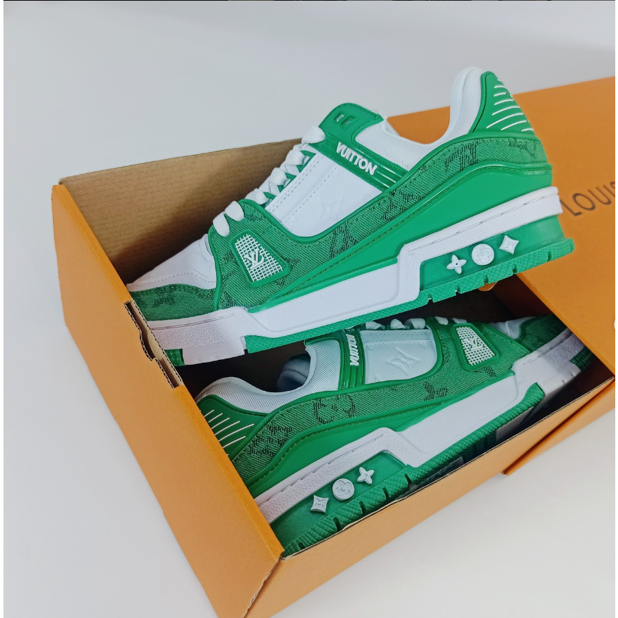 Giày LV Trainer Louis Vuitton Black White Dành Cho Nam Nữ Đủ Size