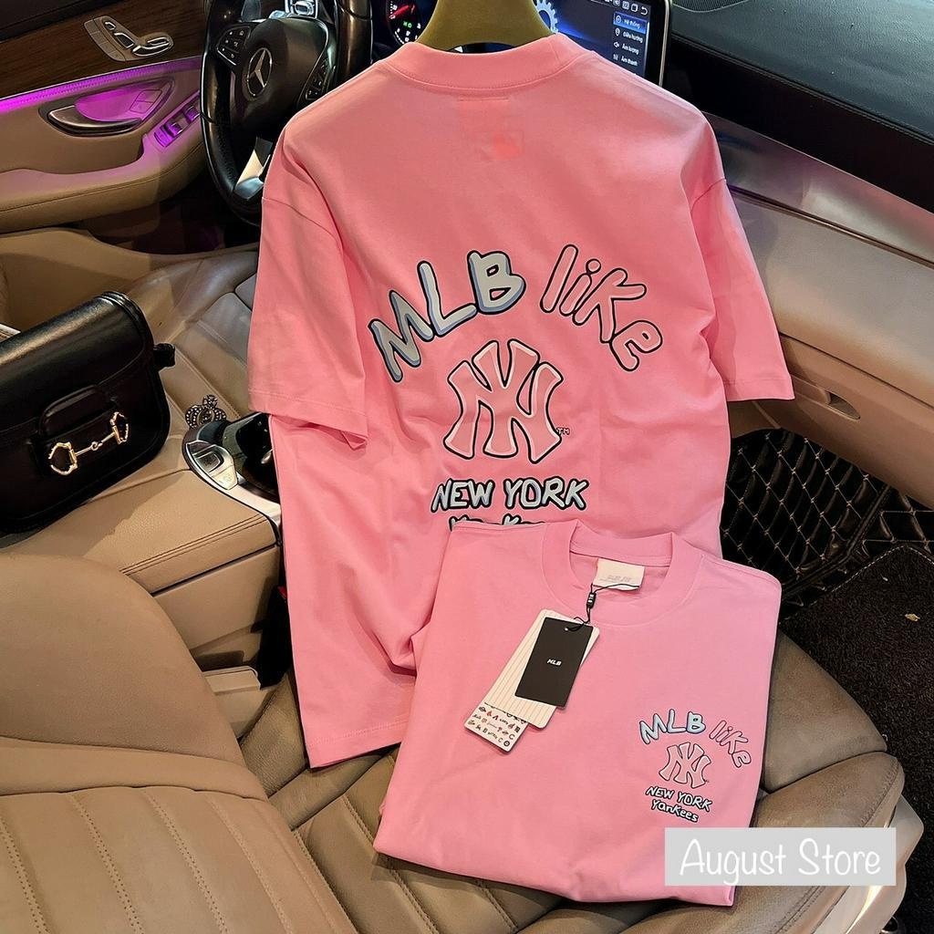Áo Phông MLB Thun NY Cộc Tay Dáng Rộng Giấu Quần Freesize Chất Cotton Thoáng Mát