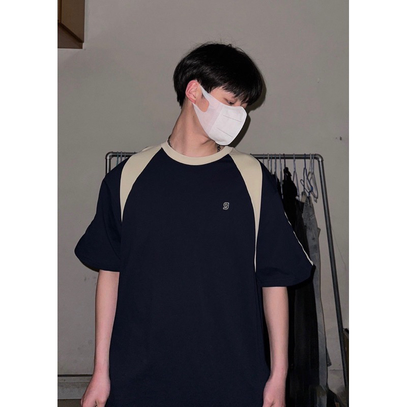 Áo thun Raglan chữ G, áo phông Nam Nữ Unisex Cotton Retro Hàn Quốc