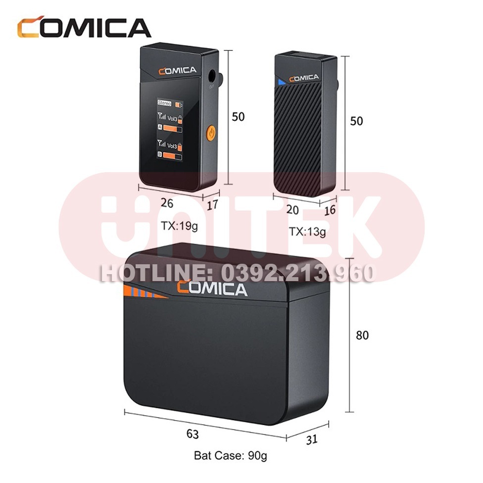 Micro Cài Áo Không Dây 2.4G Comica Vimo C1/C2/C3 - Micro Cài Áo Cho Điện Thoại & Máy Ảnh, Máy Quay