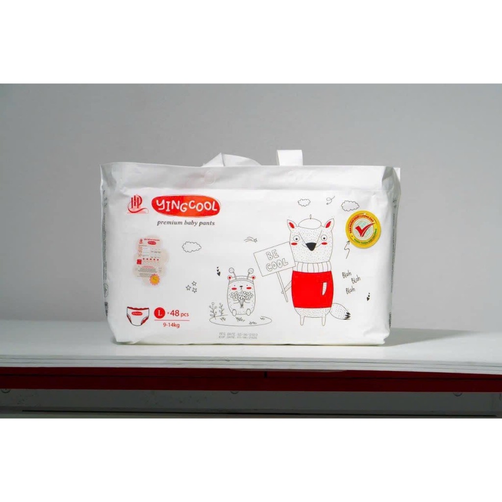 Bỉm YINGCOOL Size NB64/SD60/MD56/MQ50/L48/XL44/XXL42/XXXL40