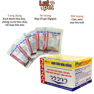 Men tiêu hóa chó mèo Pharbiozym - gia súc - gia cầm - LUTPET