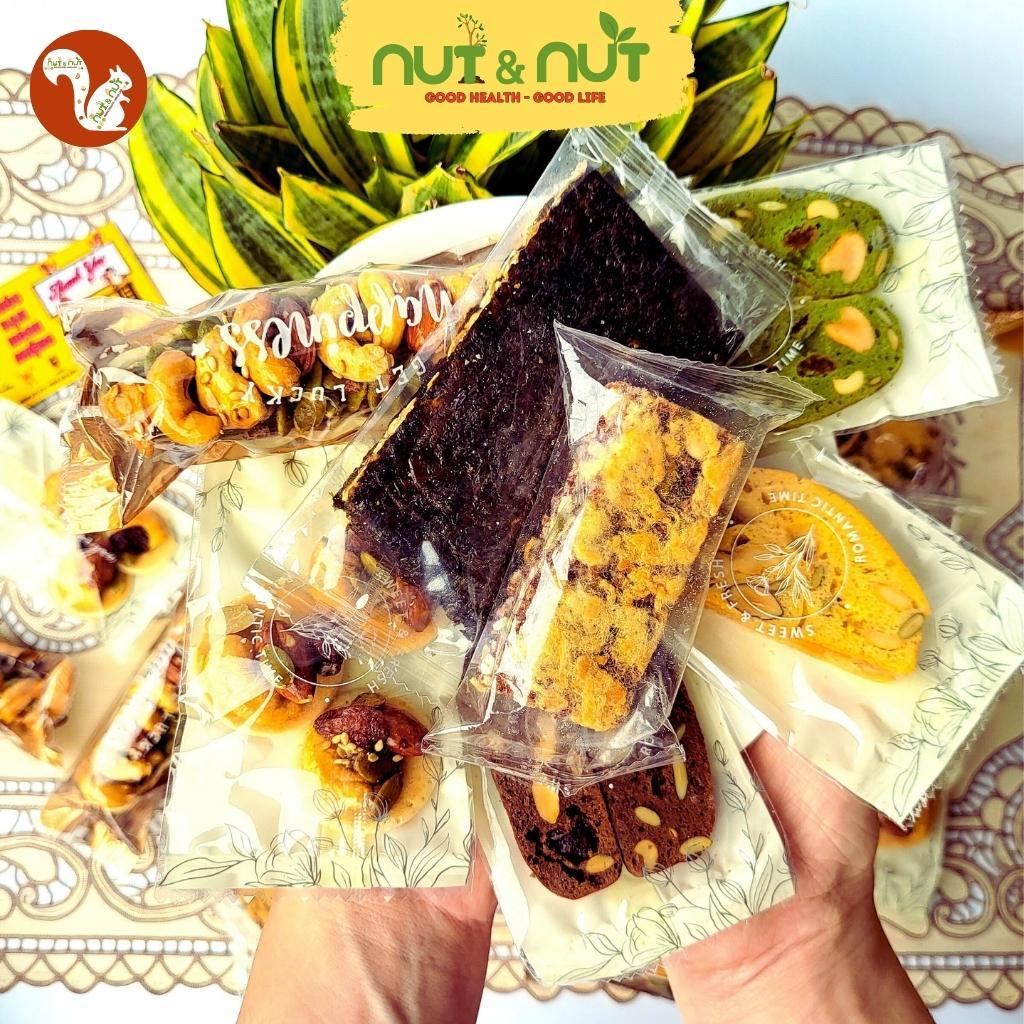 Mix 5 loại bánh hạt dinh dưỡng Nut&Nut siêu ngũ cốc bánh ăn kiêng giảm cân không đường healthy eat clean giàu dinh dưỡng