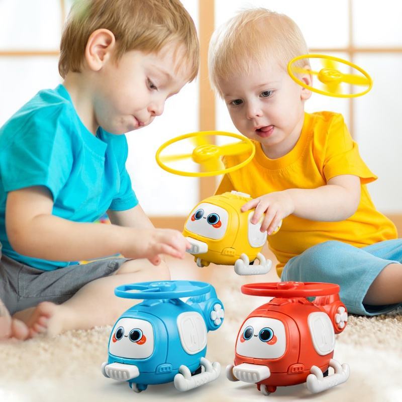 Máy bay trưc thăng chong chóng chuồn chuồn ngộ nghĩnh cho bé - Đồ chơi va chạm bật cánh quạt bay