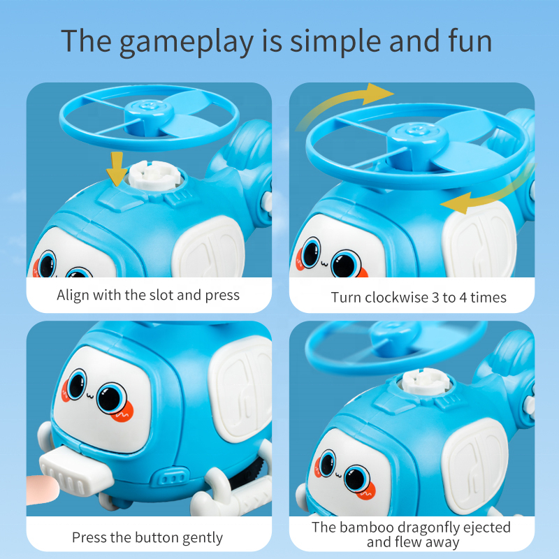 Máy bay trưc thăng chong chóng chuồn chuồn ngộ nghĩnh cho bé - Đồ chơi va chạm bật cánh quạt bay