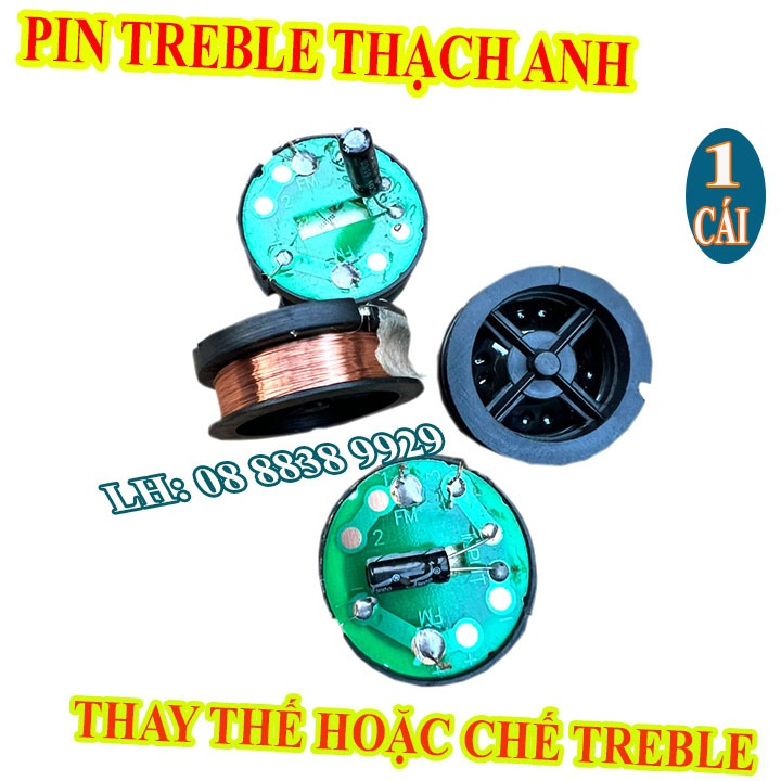 CÔN LOA TREBLE THẠCH ANH, PIN LOA TREBLE, COIL CHẾ TREBLE - GIÁ 1 CHIẾC