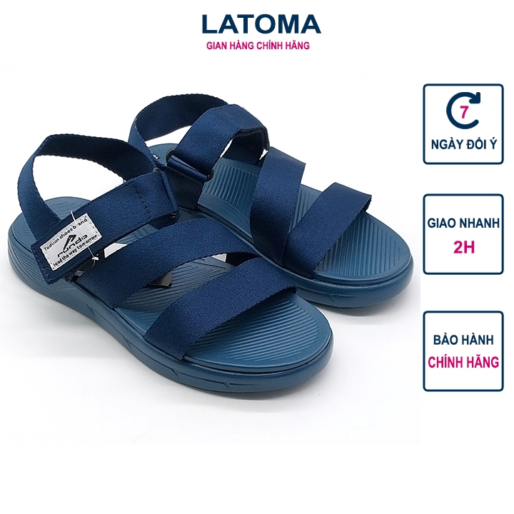 Giày sandal nam nữ trẻ em quai dù siêu nhẹ êm chân thời trang Latoma TA8324 (Xanh Navy)