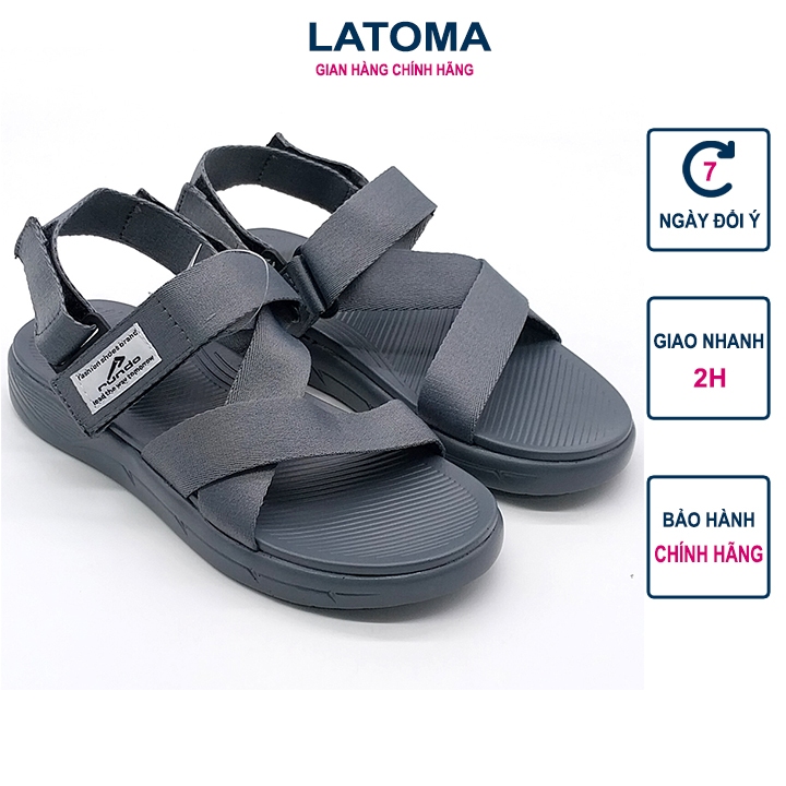 Giày sandal nam nữ trẻ em quai dù siêu nhẹ êm chân thời trang Latoma TA8304 (Xám)