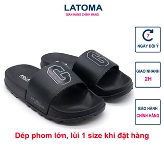 Dép quai ngang nam nữ trẻ em đúc liền siêu nhẹ êm chân thời trang Latoma TA7996 (Đen)