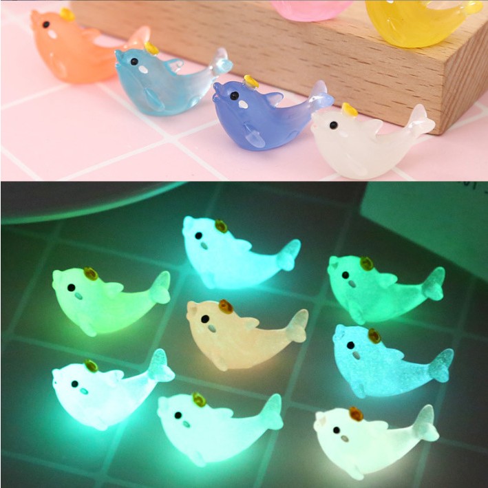 Charm cá dạ quang, phát sáng trong đêm decor terrarium, trang trí hồ cá