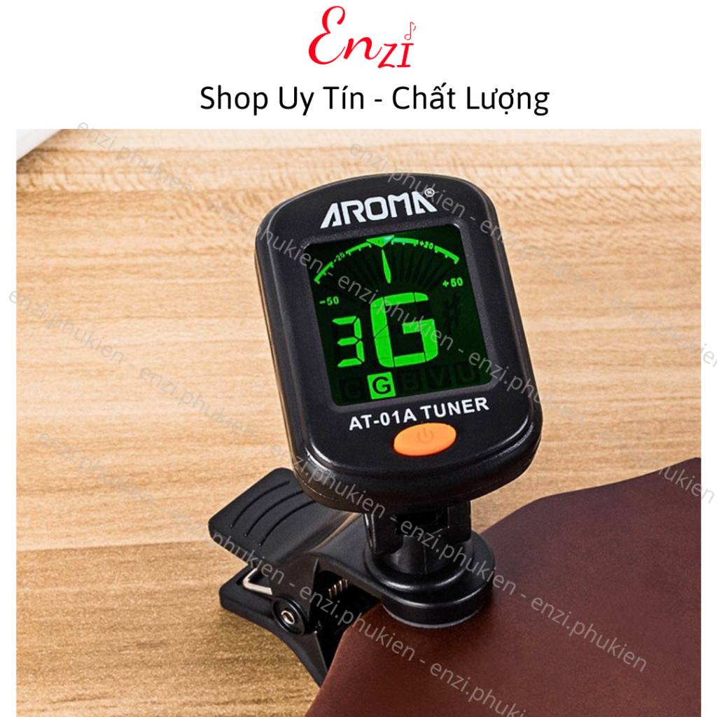 Máy lên dây đàn guitar ukulele violin Tuner Aroma guitar ukulele violin chất lượng Enzi