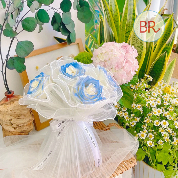 Cuộn voan bèo bó hoa, giấy gói trang trí bó hoa, phụ kiện handmade - br 02057