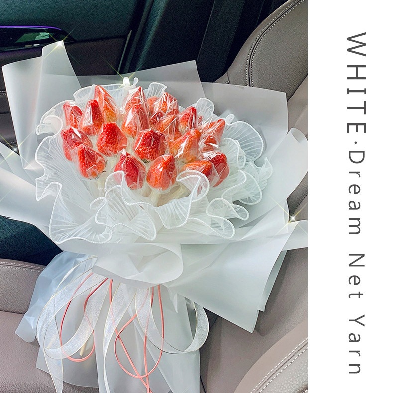 Cuộn voan bèo bó hoa, giấy gói trang trí bó hoa, phụ kiện handmade - br 02057