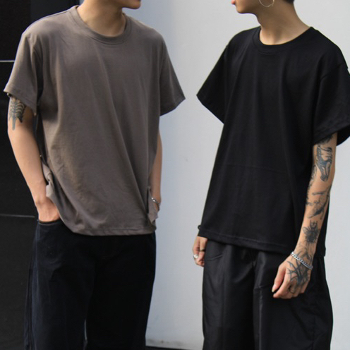 Áo thun cotton tay ngắn trơn khô 100% 280gsm form áo boxy Tiệm Tuyên