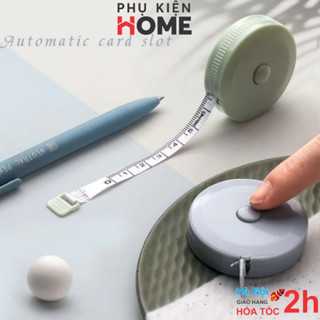  Thước Dây Mềm Để Đo Vòng Bụng Eo 3 Vòng Kiểm Tra Sức Khỏe 1.5m - Đo Quần Áo Nút Bấm Tự Rút Sau Khi Dùng. PKHome 5940 