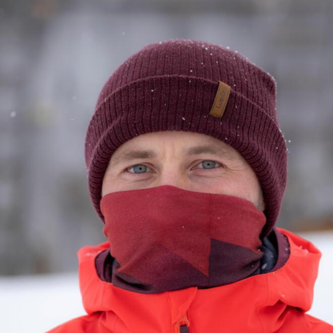 Mũ nón giữ ấm trượt tuyết Fisherman cho người lớn đỏ đô DECATHLON WEDZE