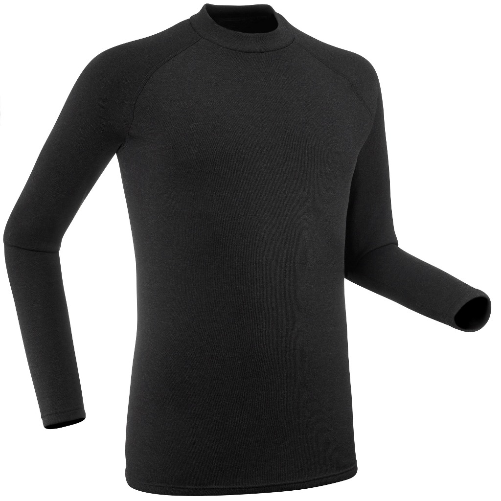 Áo trượt tuyết lót trong giữ ấm cơ bản cho nam Đen DECATHLON WEDZE mã 8510029