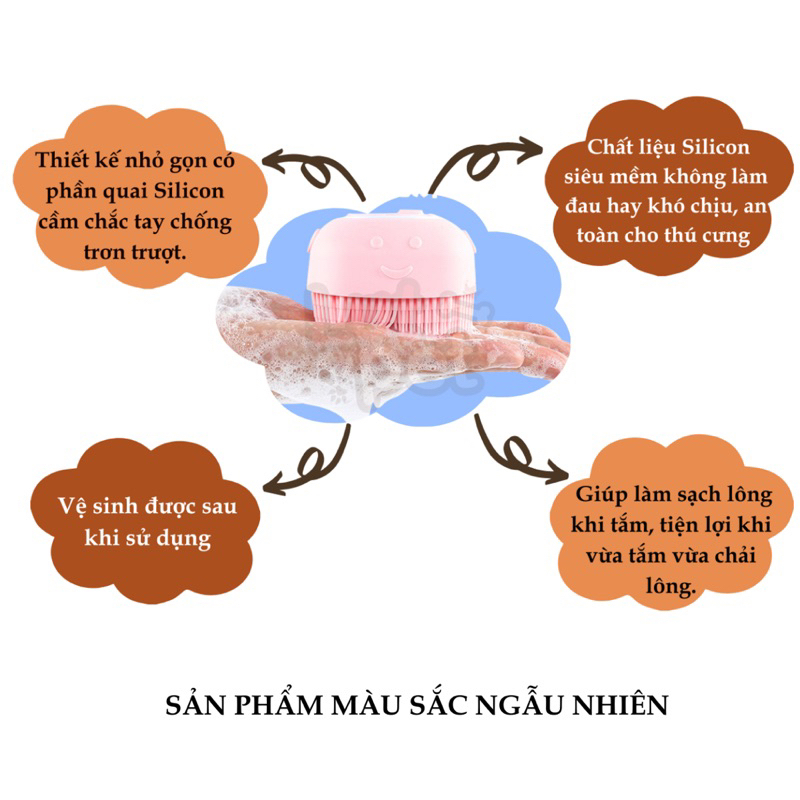 BÀN CHẢI TẮM CHO THÚ CƯNG , CHÓ - MÈO MASSAGER VÔ CÙNG TIỆN DỤNG