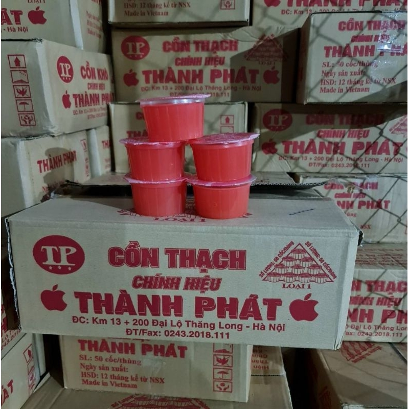 Cồn Thạch Thành Phát Thùng 50 hộp Cồn Thạch Loại 1 Cháy Lâu Cháy Sạch Không Cặn