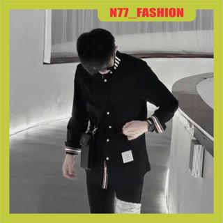  Áo sơ mi nam Thome dài  tay boy pố phố họa tiết  đẹp form chuẩn chất vải dày siêu mịn mẫu mới Hót Trend 