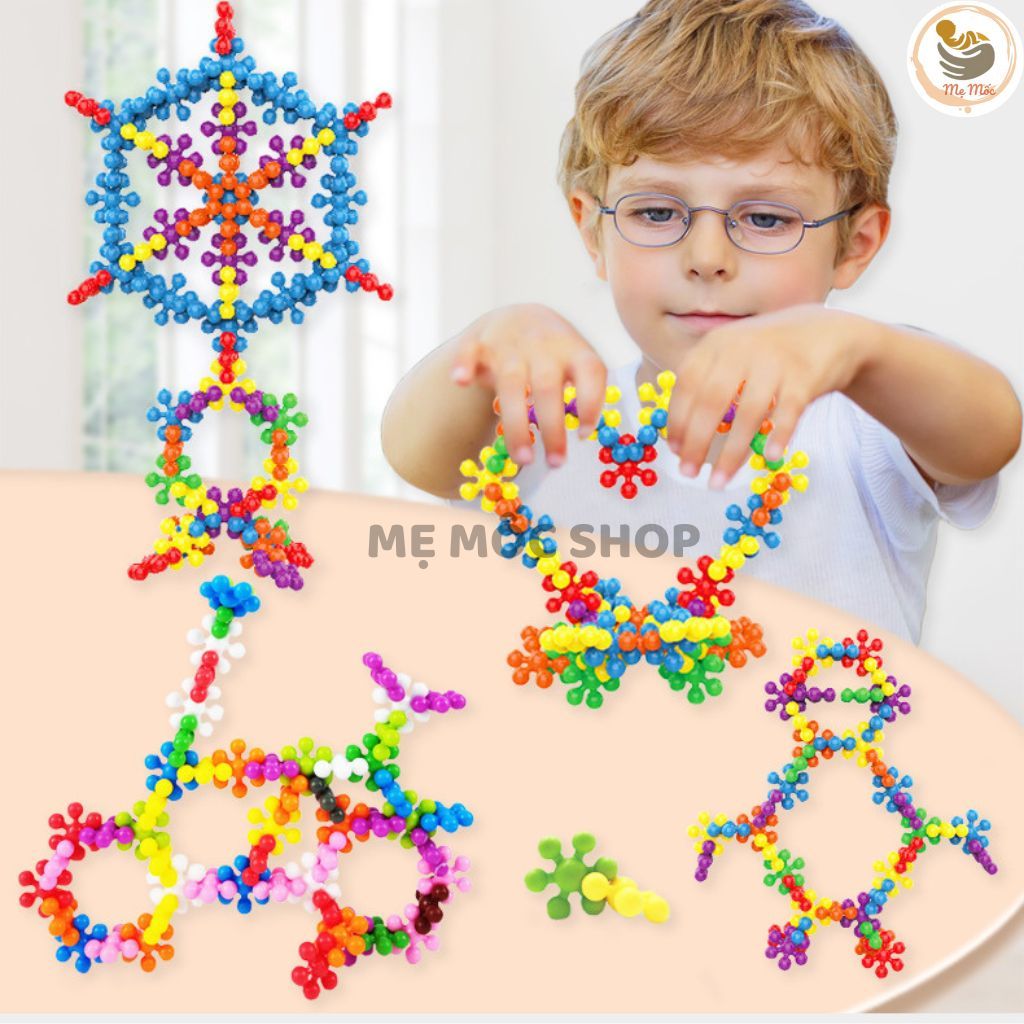 Đồ Chơi Lắp Ráp Hình Hoa 3D Xoay Chiều Memocshop Bộ Xếp Hình Lắp Ghép Giúp Bé Phát Triển Toàn Diện, An Toàn Cho Bé