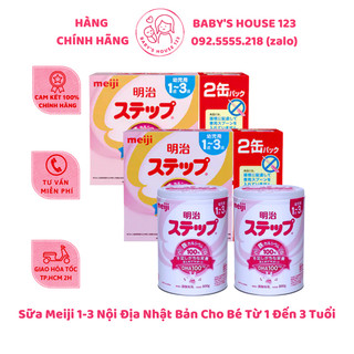 (DATE T4/2025 CÓ THÌA) COMBO 4 HỘP SỮA MEIJI 1-3 NỘI ĐỊA NHẬT BẢN (HỘP 800gr x 4)