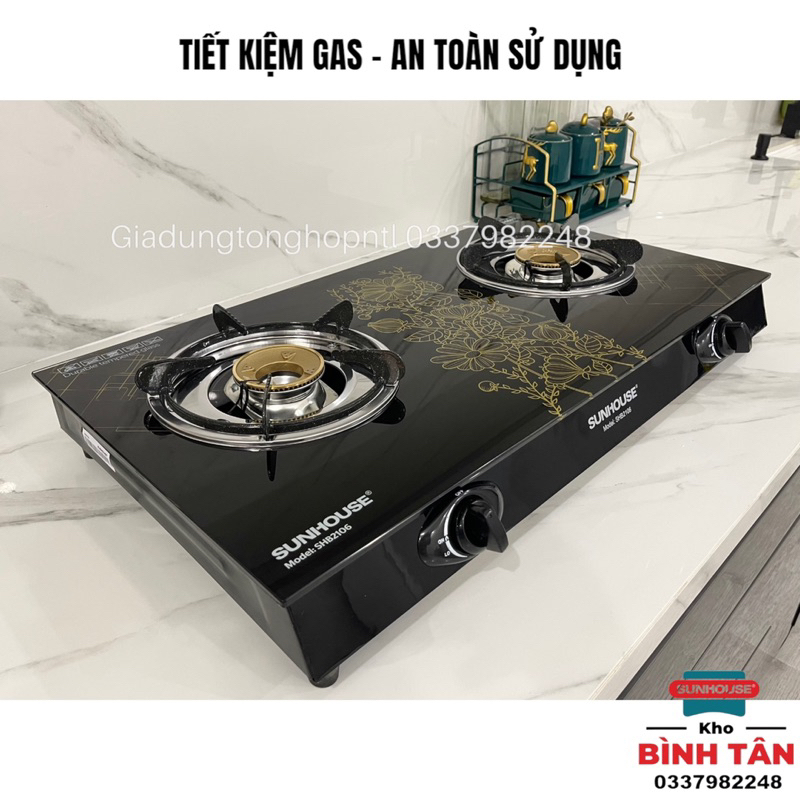 BẾP GAS ĐÔI SUNHOUSE SHB2106 / SHB2022 - Bảo hành 12 tháng, Tiết kiệm Ga
