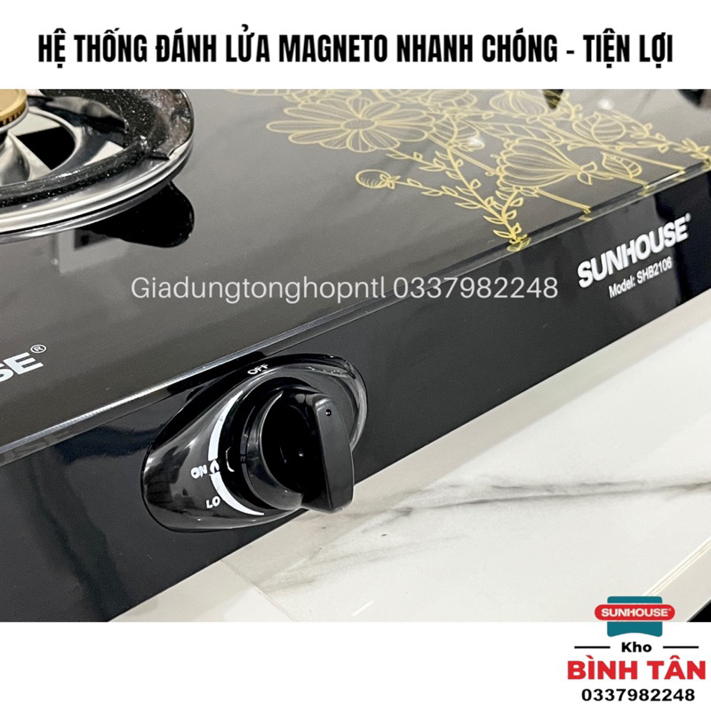 BẾP GAS ĐÔI SUNHOUSE SHB2106 / SHB2022 - Bảo hành 12 tháng, Tiết kiệm Ga