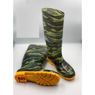 Ủng lao động màu xanh đế màu vàng cứng size 39-43, ủng bảo hộ lao động
