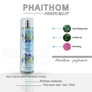 Xịt thơm toàn thân body mist Bath & Body Works - Juniper Breeze