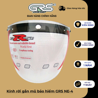 Kính rời gắn mũ bảo hiểm GRS NE-4 màu trắng và màu trà