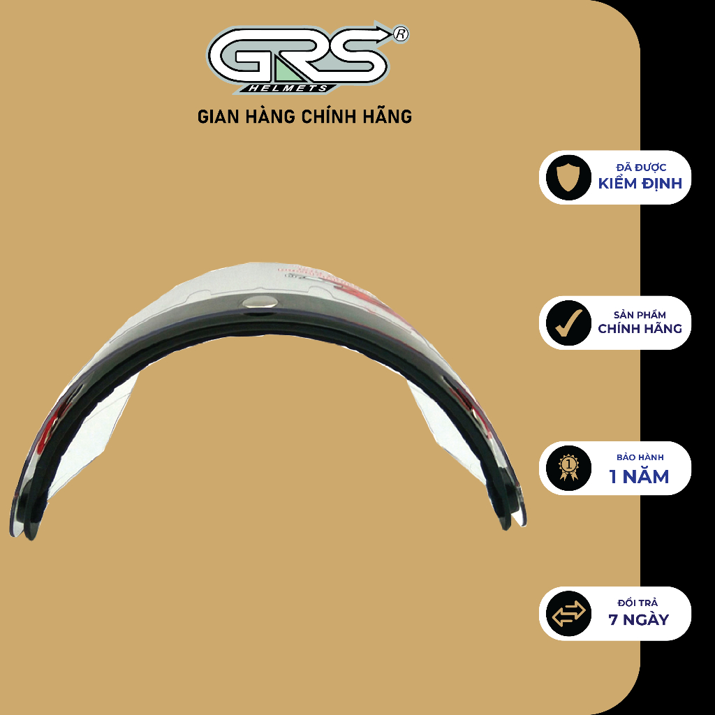 Kính rời gắn mũ bảo hiểm GRS NE-4 màu trắng và màu trà