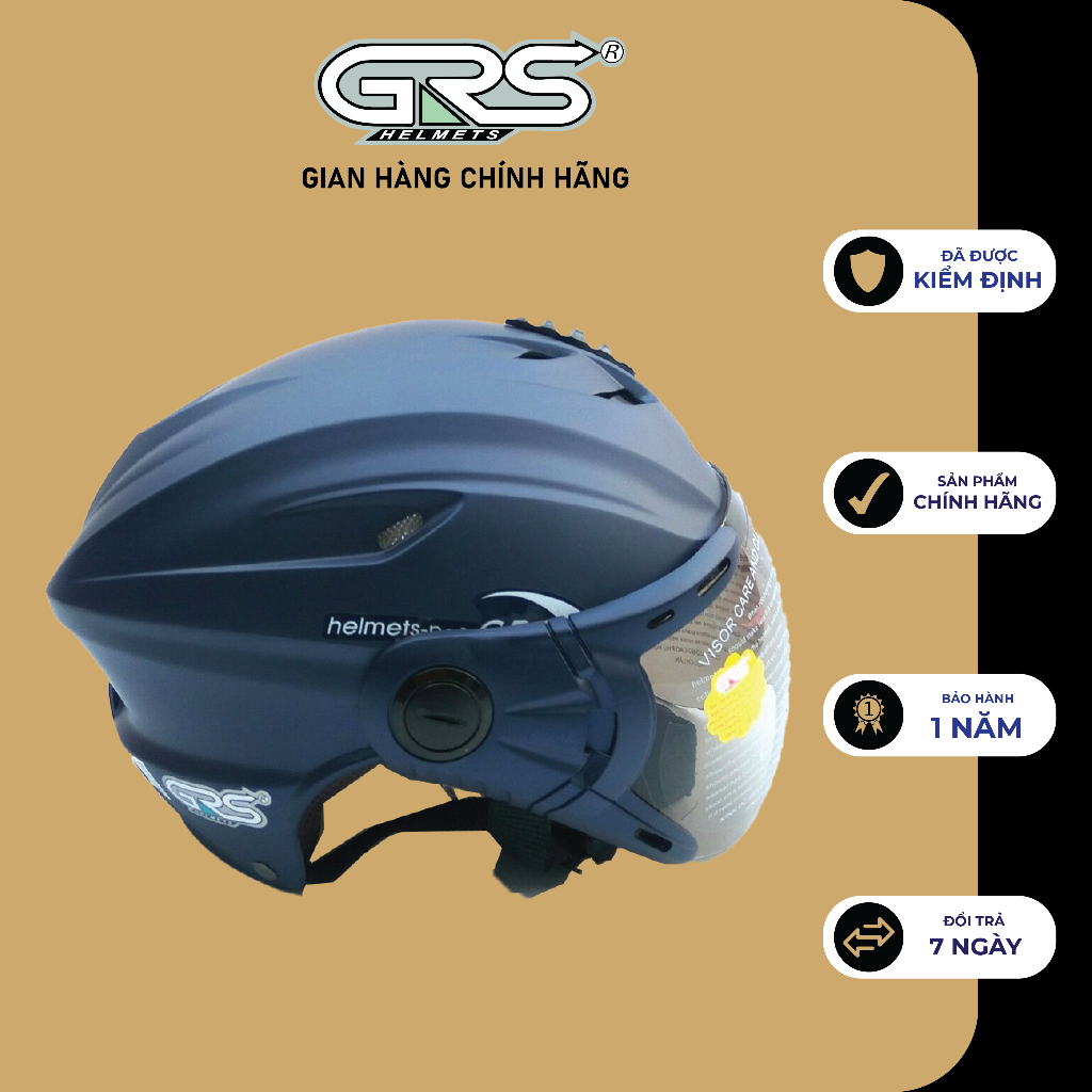 Mũ Bảo Hiểm Nửa Đầu GRS A760K