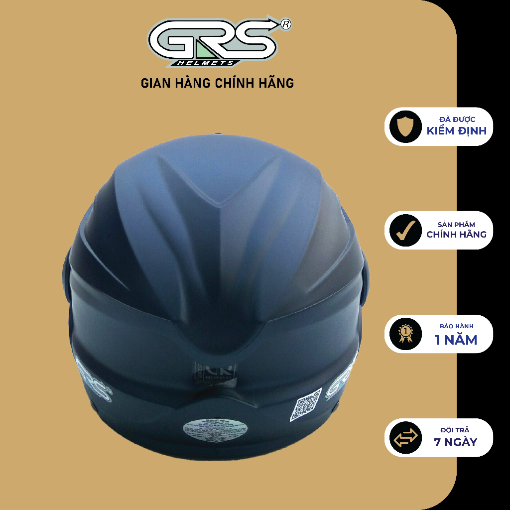 Mũ Bảo Hiểm Nửa Đầu GRS A760K