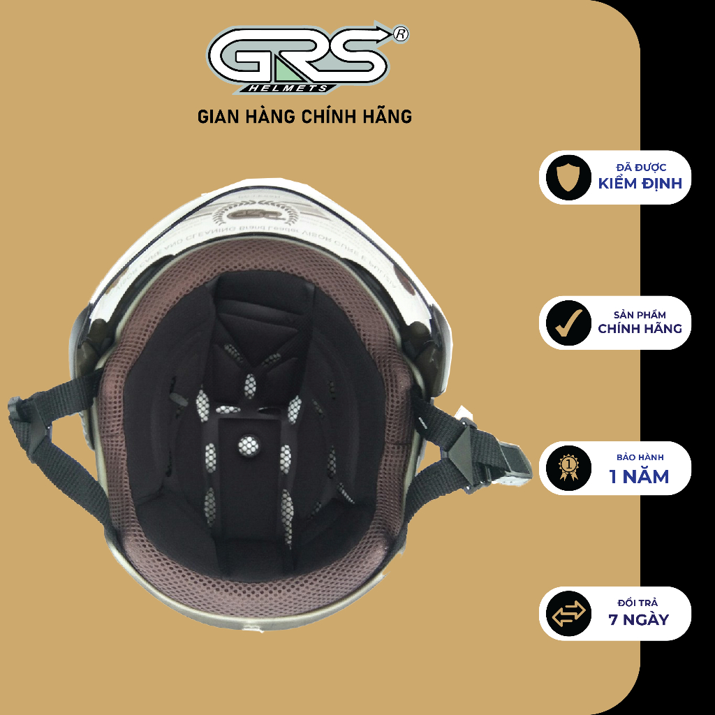 Mũ Bảo Hiểm Nửa Đầu GRS A760K