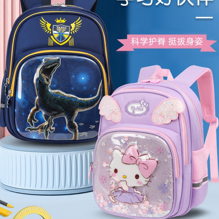 Cặp sách đi học cho bé trai gái lớp 1, balo chống gù cho bé tiểu học cấp 1 mẫu in 3D họa tiết hoạt hình