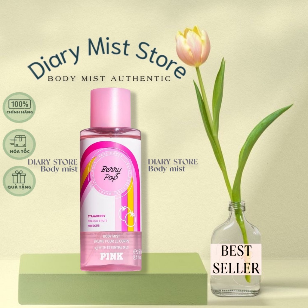 𝐃𝐢𝐚𝐫𝐲𝐦𝐢𝐬𝐭.𝐬𝐭𝐨𝐫𝐞 Xịt Thơm toàn thân Pink Victoria's Secret Berry Pop
