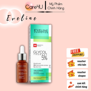 Tinh chất Eveline Glycol Therapy 5% se khít lỗ chân lông, ngừa mụn 18ML