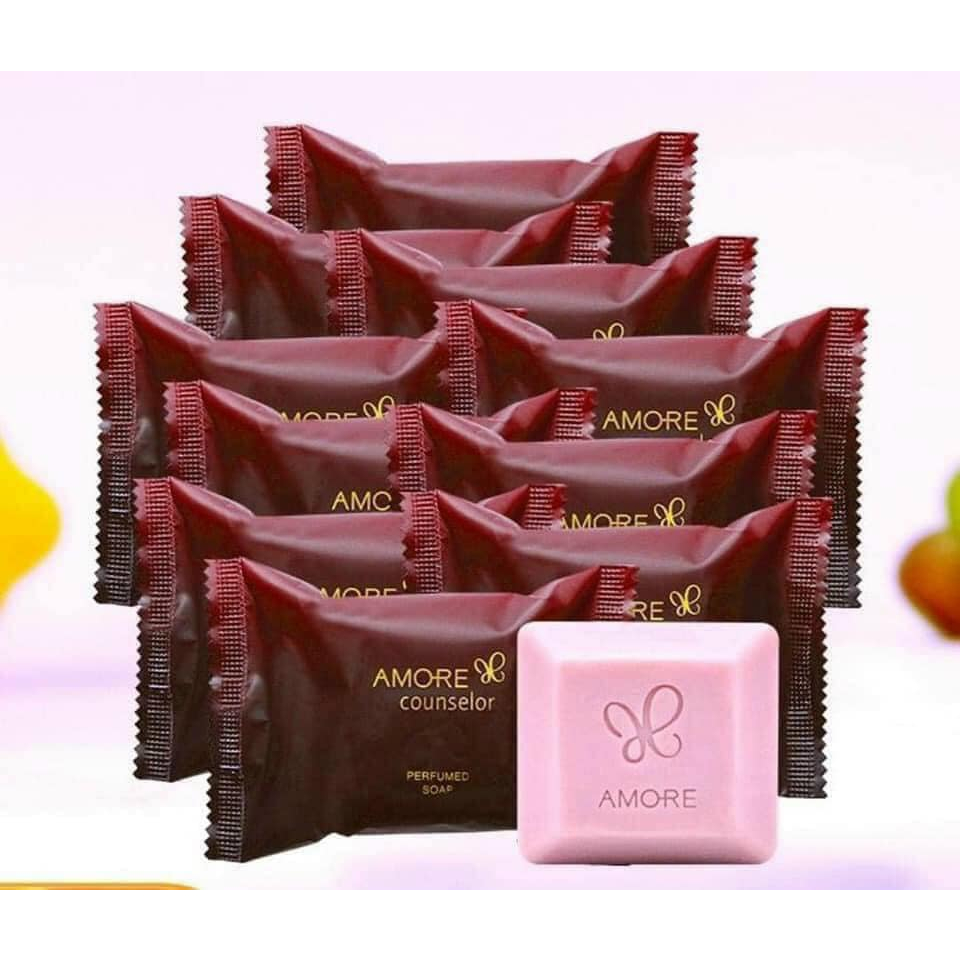 Xà phòng Amore hương nước hoa thơm ngát, làm sạch sâu, loại bỏ bụi bẩn, bã nhờn trên da, cải thiện mụn lưng