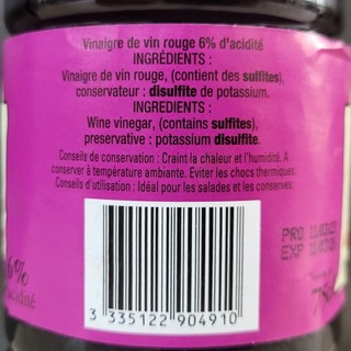 CHATEL (chai ĐỎ 750ml) GIẤM NHO ĐỎ  Red Vinegar