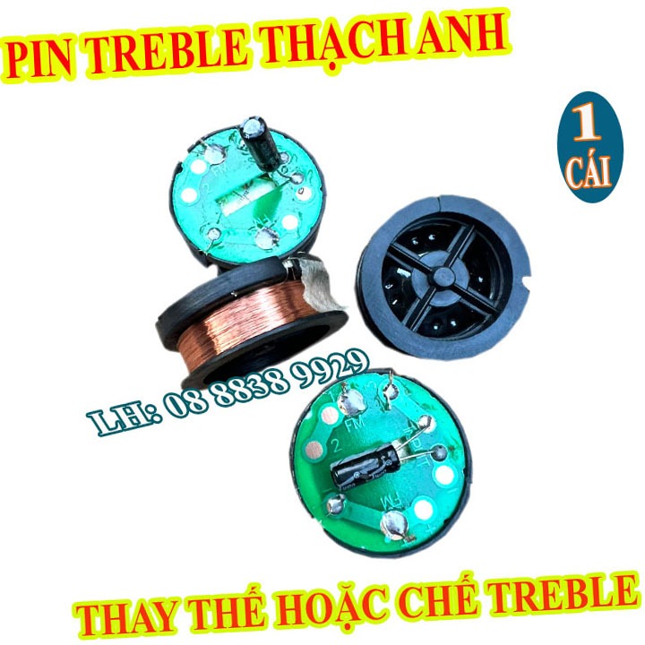 CÔN LOA TREBLE THẠCH ANH, PIN LOA TREBLE, COIL CHẾ TREBLE - GIÁ 1 CHIẾC