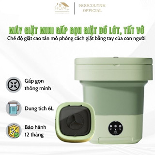 Máy giặt mini, máy giặt đồ lót, tất vớ, quần áo trẻ em dung tích 6L tự vắt khô [ bảo hành 12 tháng ]