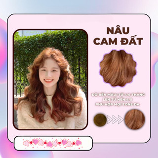 Thuốc nhuộm tóc NÂU CAM ĐẤT không tẩy phong cách Blackpink Hàn Quốc hottrend dưỡng mềm tặng mũ trùm găng tay May Hair