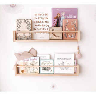 Kệ gỗ treo tường chữ U Không cần khoan tường - Kệ sách trang trí, để đồ lưu niệm decor nhà cửa