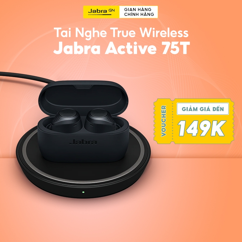 Tai Nghe True Wireless Jabra Active 75T Wireless Charging - Hàng Chính Hãng