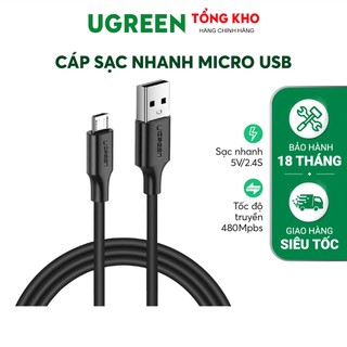 Cáp sạc usb 2.0 a sang micro ugreen us289 | sạc nhanh | tốc độ truyền 480mbps | bảo hành 18 tháng | 60134 60135