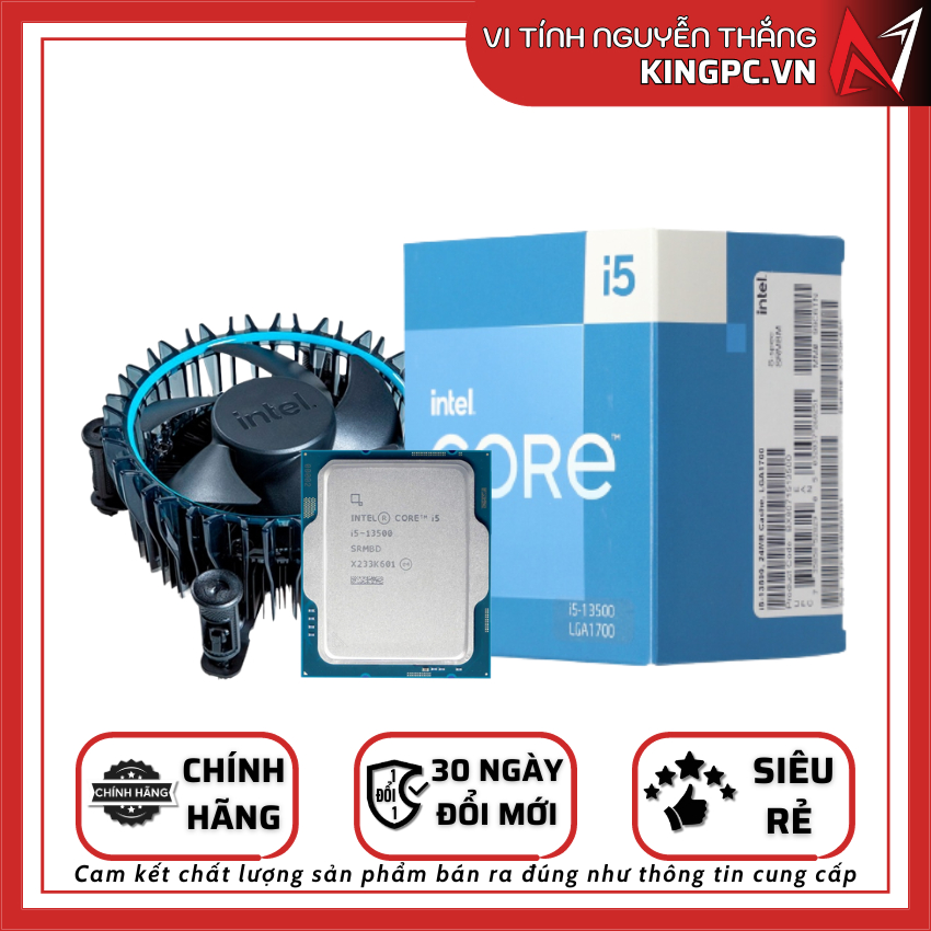 Cpu bộ vi xử lý Intel Core I5-13500 ( 14 NHÂN 20 LUỒNG / 3.5 - 4.8 GHZ / 24MB / INTEL® UHD GRAPHICS 770 )
