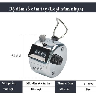 Dụng cụ đếm số lượng cơ học máy đếm số cầm tay có 4 hàng số, Máy đếm số cầm tay dụng cụ đếm số lần đa năng