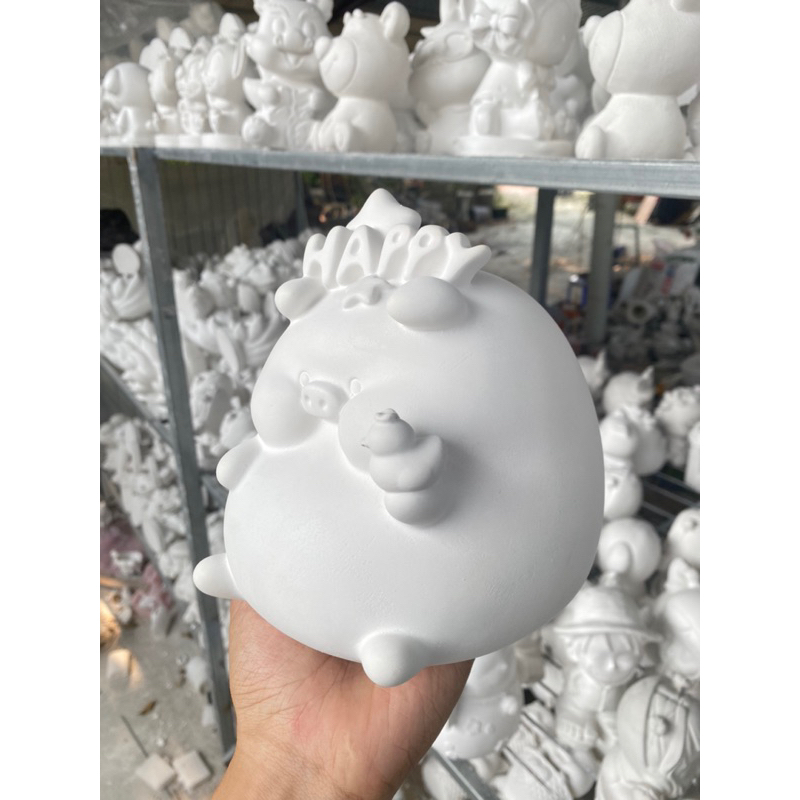HEO HAPPY tượng thạch cao tô màu